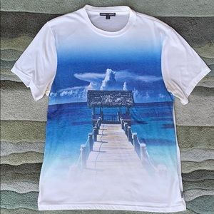Tropical Ocean Print T-shirt - Men's Size S